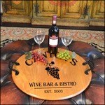 Barrelhead Serving Tray-Wine Bar & Bistro