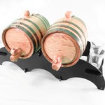 Double Shot Glass Stand for 1L Barrel